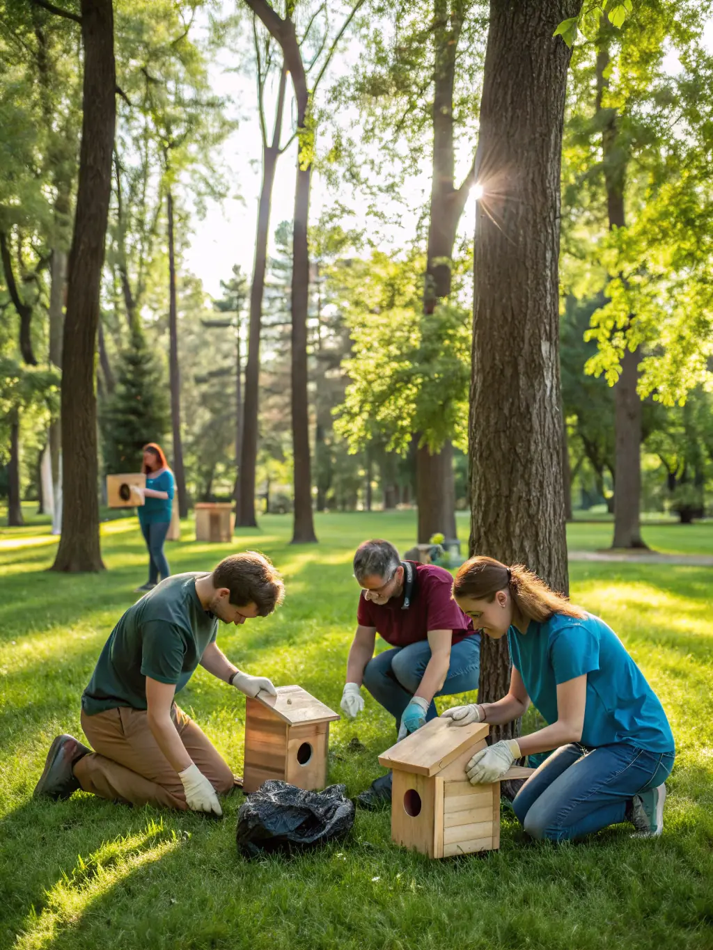 A photo of volunteers setting up a water station during an off-road race, emphasizing community support and involvement.